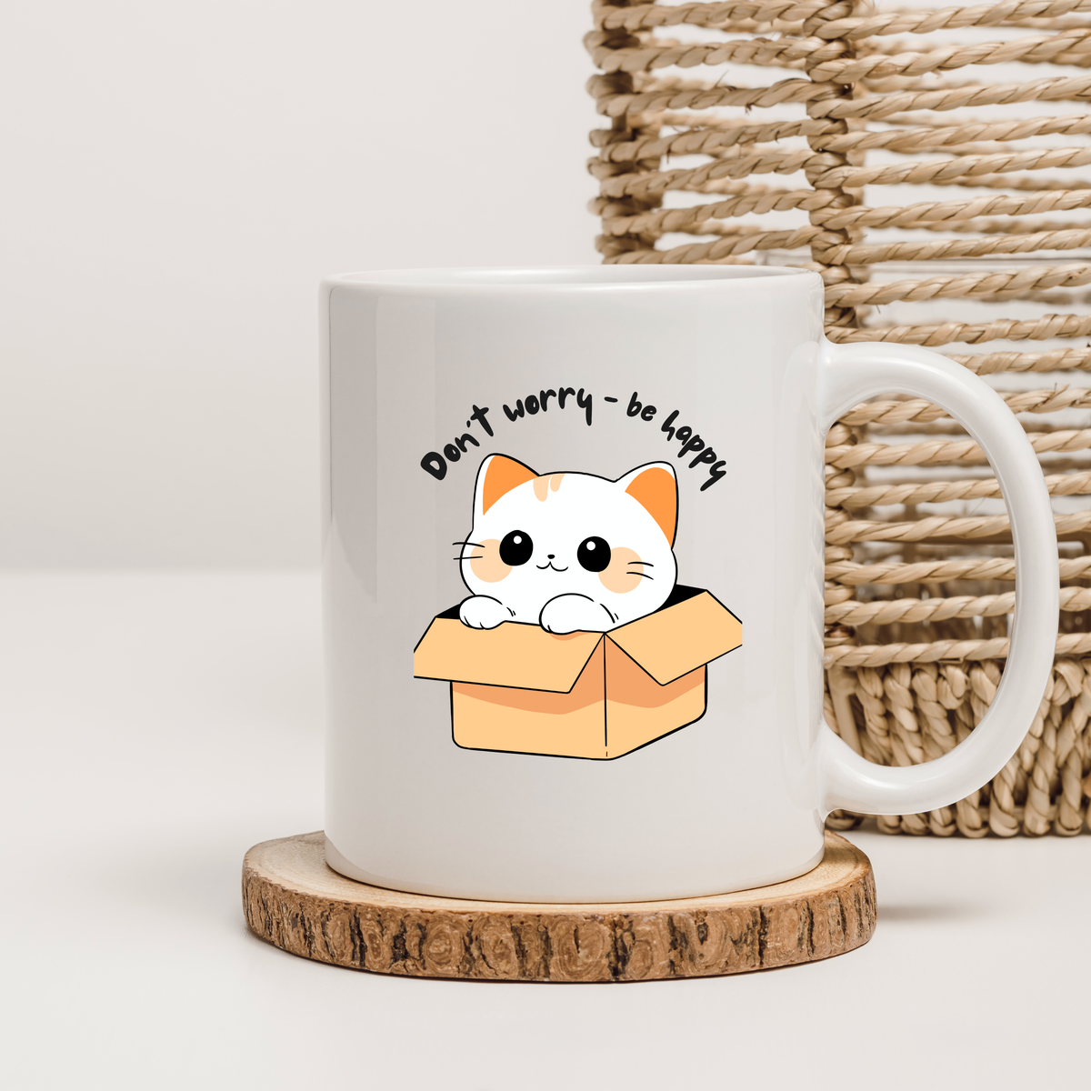 Don't Worry be Happy - Funny Office Coffee Cup